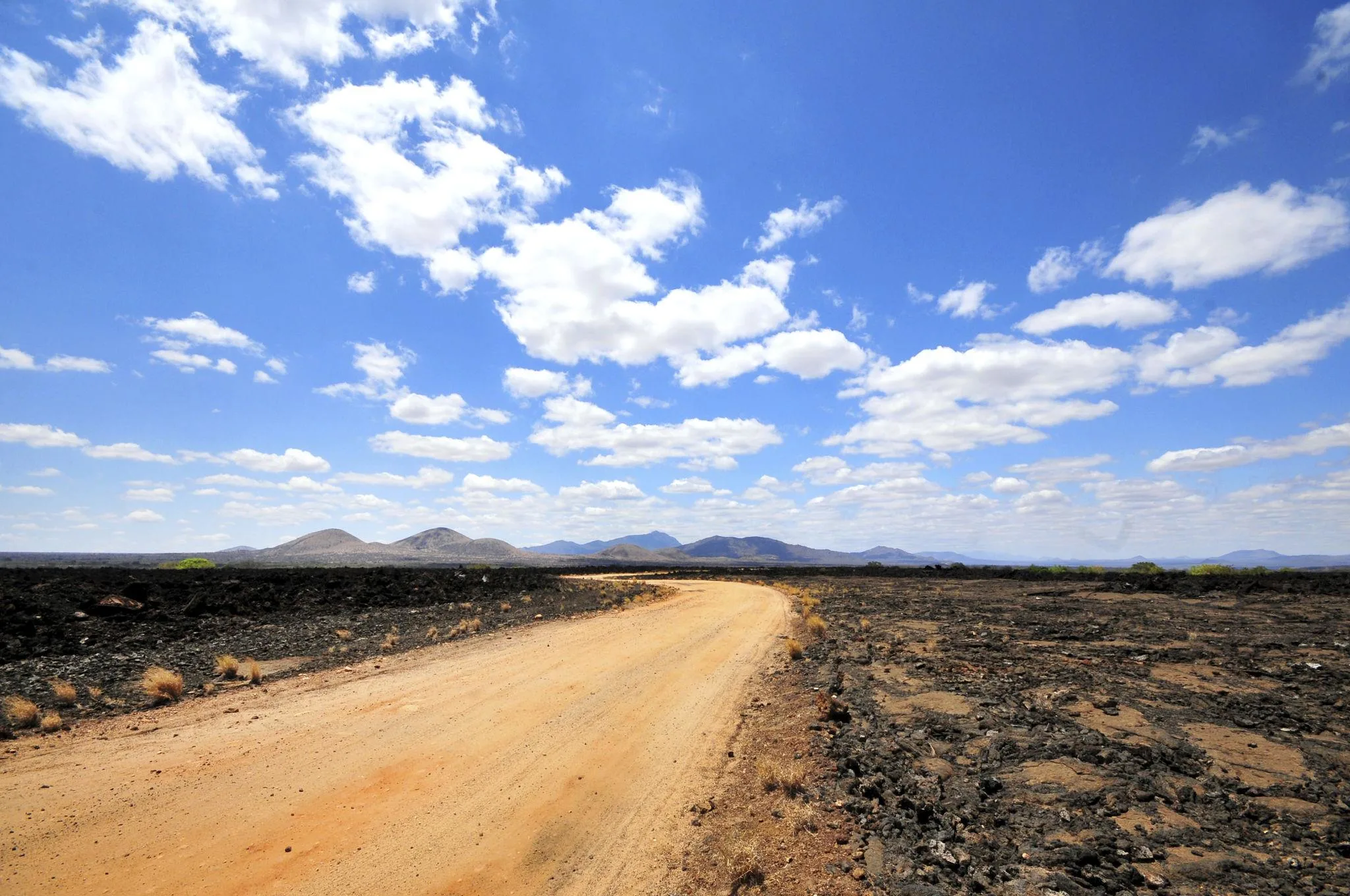 Ancient lava field connecting Amboseli and Tsavo West